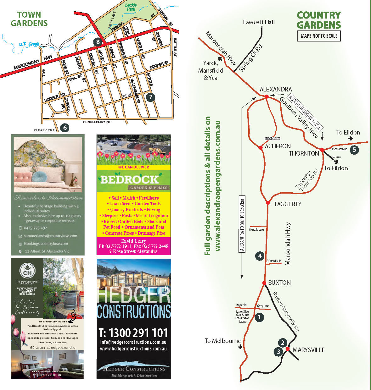 2025 Alexandra Open Gardens - Garden Map