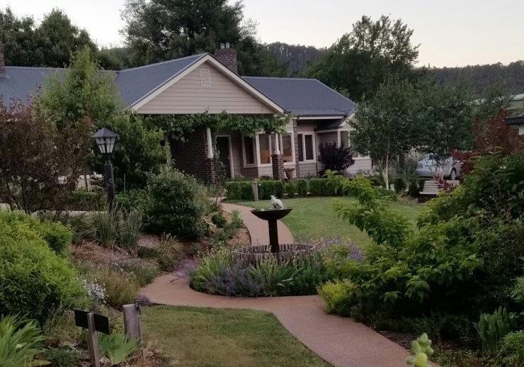 Pathway with water feature